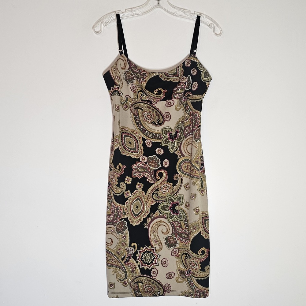 Heart‎ = Soul Dress Womens Large Multicolor Paisley Strappy Slip Whimsigoth Y2K